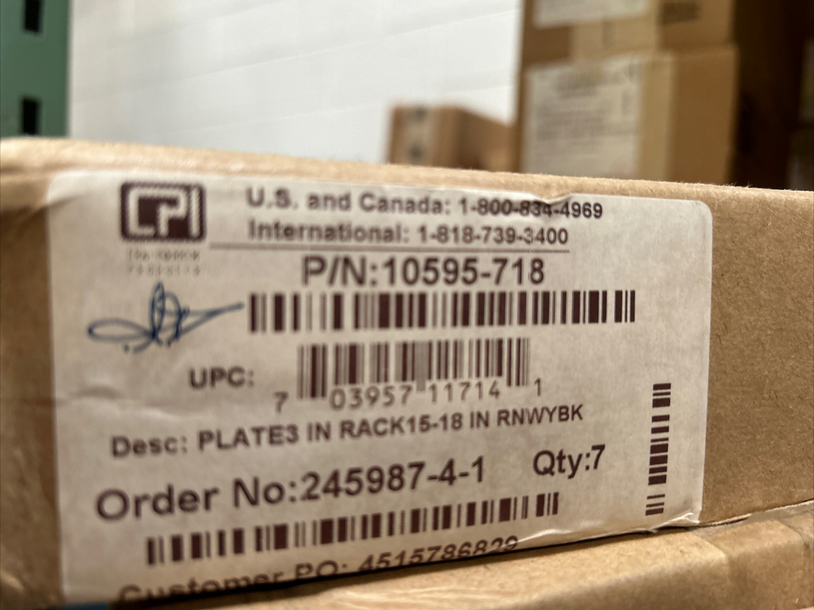 (BOX OF 7) CPI Chatsworth Rack Mounting Rail Kit 10595-718