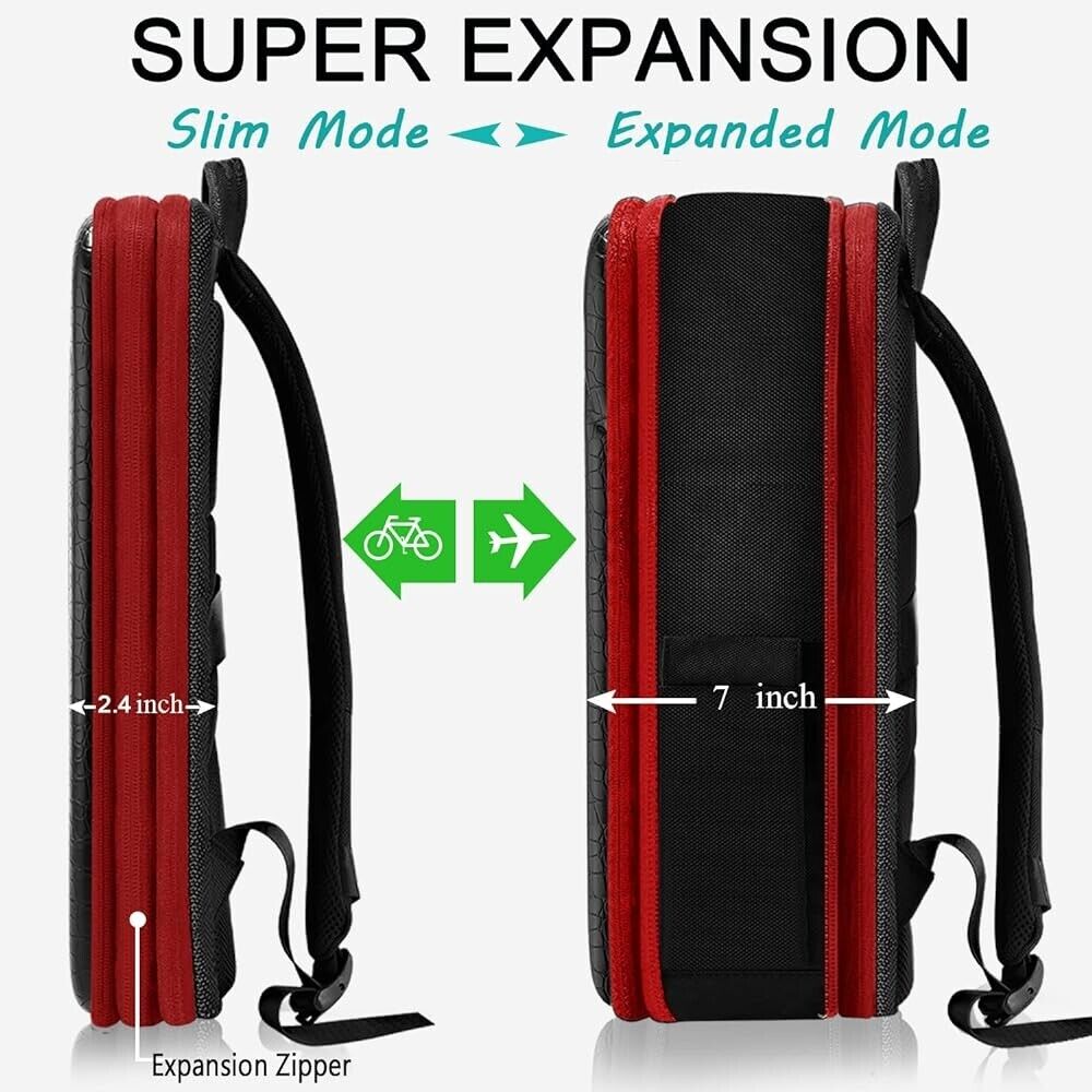 ZINZ Slim and Expandable 15 15.6 16 Inch Laptop Backpack Anti Theft Business ...