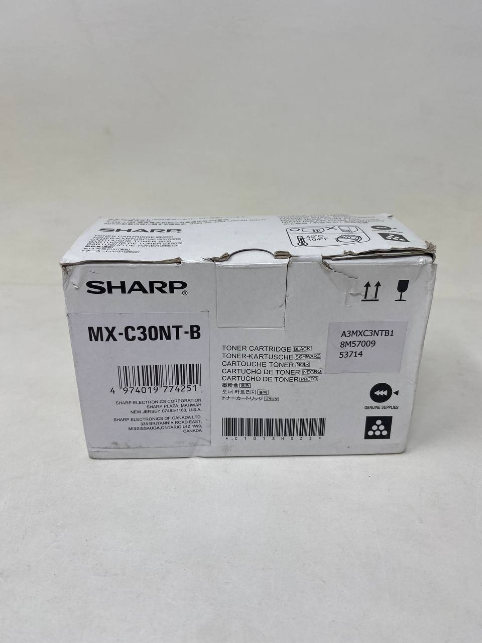 Sharp MX-C30NT-B Black Toner Cartridge Open Box