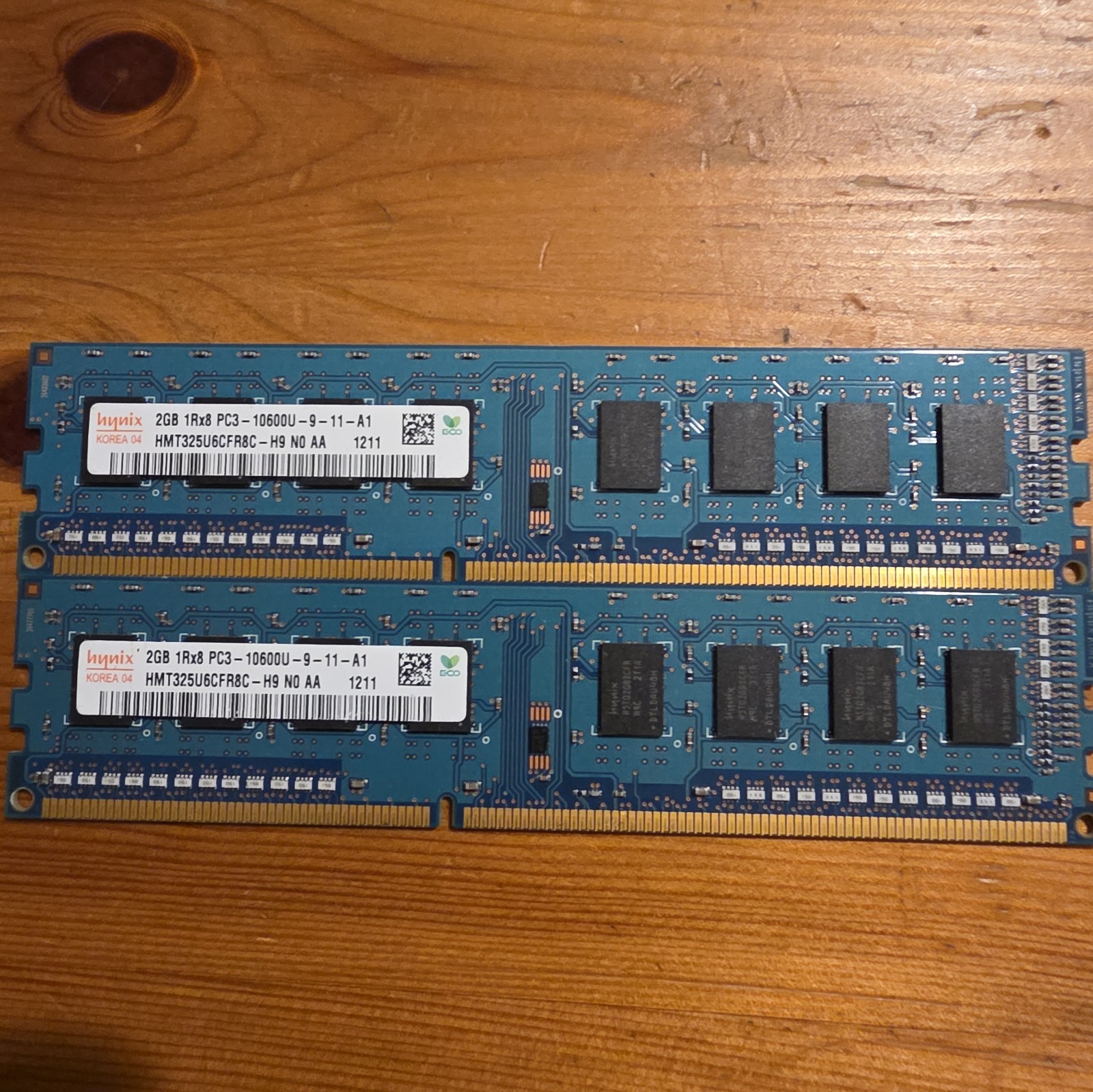 Hynix 4GB 2x2GB PC3-10600U DDR3 Desktop Memory RAM HMT325U6CFR8C-H9