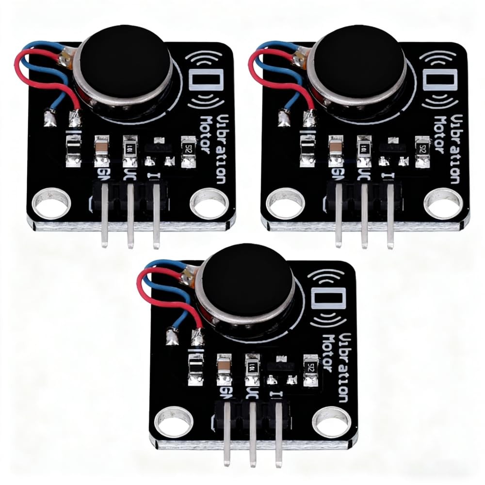 Chiffonade 3Pcs Vibration Sensor Module DC5V 9000RPM Flat Motor with MOS Driv...