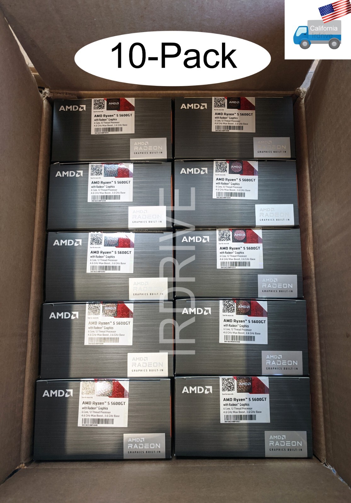 Lot of 10: Original AMD Ryzen Socket AM4 Wraith Stealth CPU Cooler Heatsink Fan