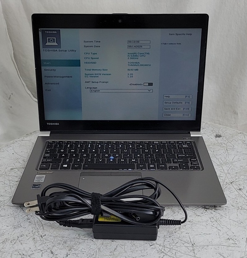 TOSHIBA PORTEGE Z30-B PT251U-03H010 Laptop Core I5-5300U 4GB 128GB SEE NOTES