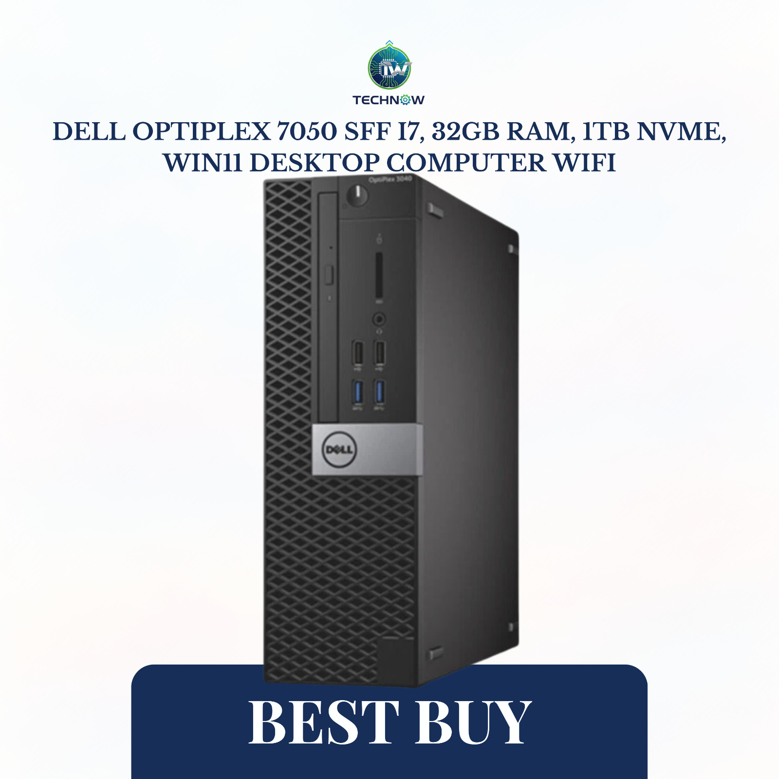 Dell OptiPlex 7050 SFF i7, 32GB Ram, 1TB NVME, Win11 Desktop Computer WiFi