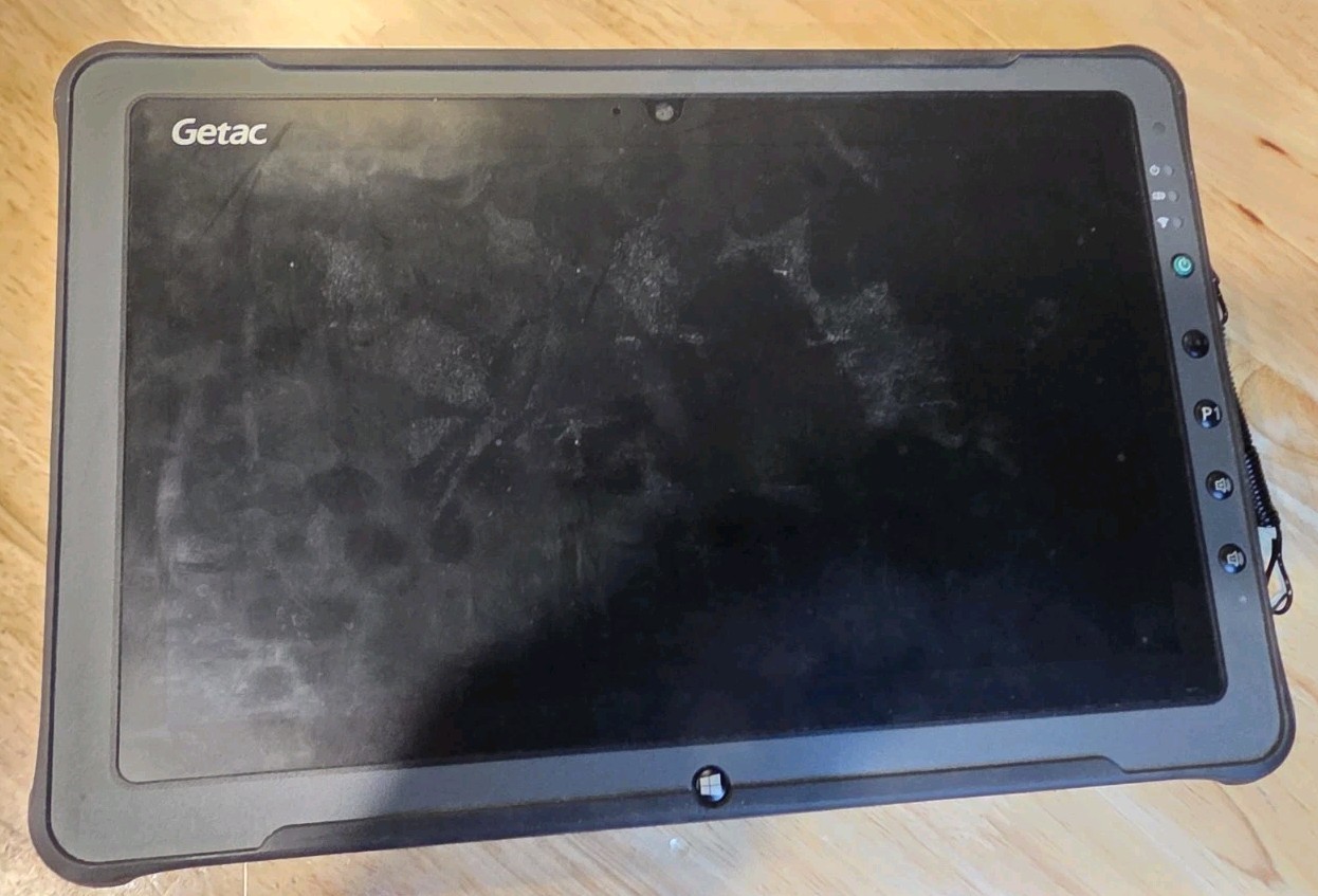 GETAC F110 G5 Rugged Tablet 11.6" Core i7-8565U 1.90GHZ 16GB 4G LTE NO SSD