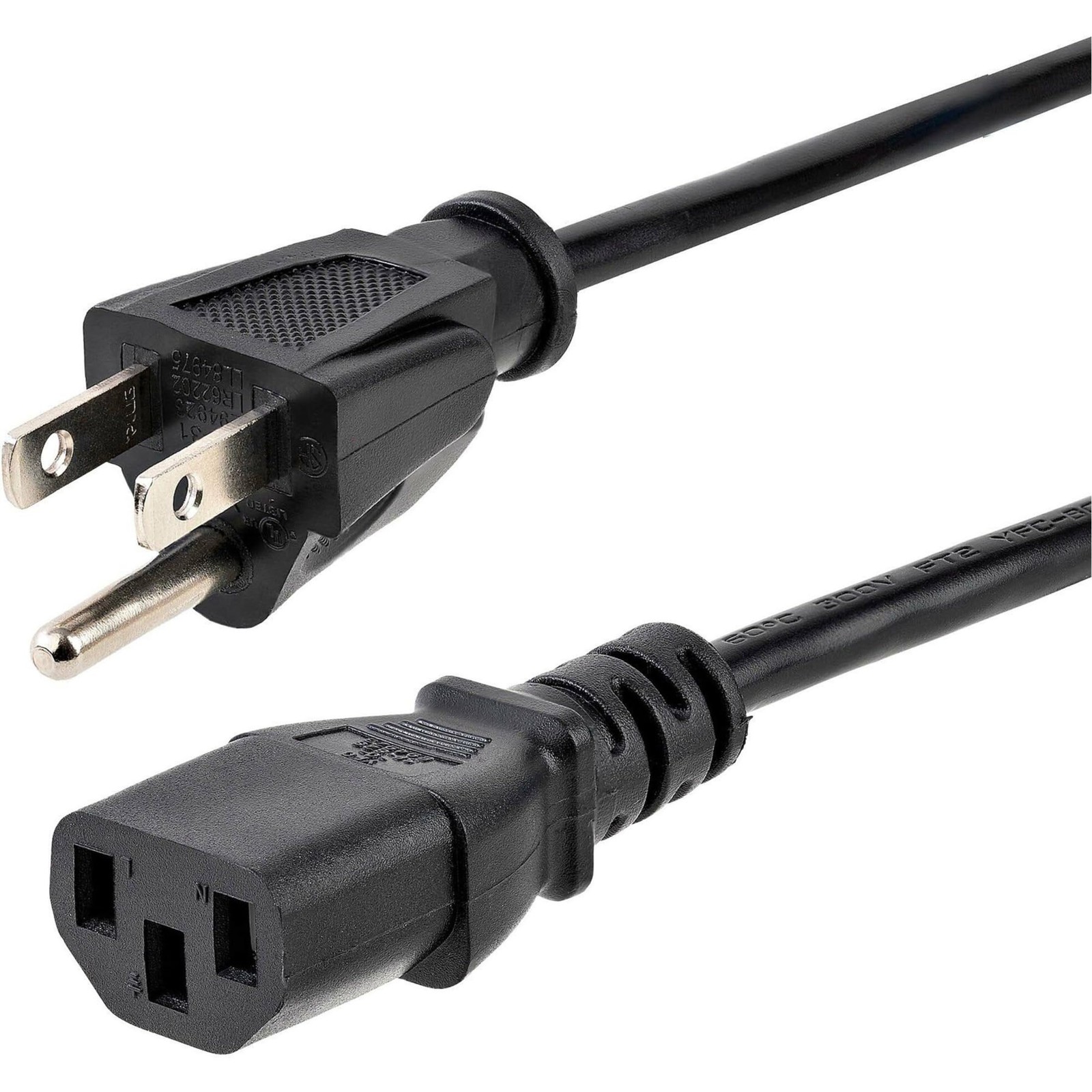.com 6ft (1.8m) Computer Power Cord, NEMA 5-15P to C13, 10A 125V, 18AWG, Black