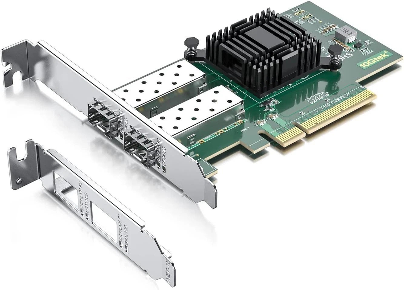 10Gb PCI-E NIC Network Card, Dual SFP+ Port, with Intel 82599ES Controller, P...