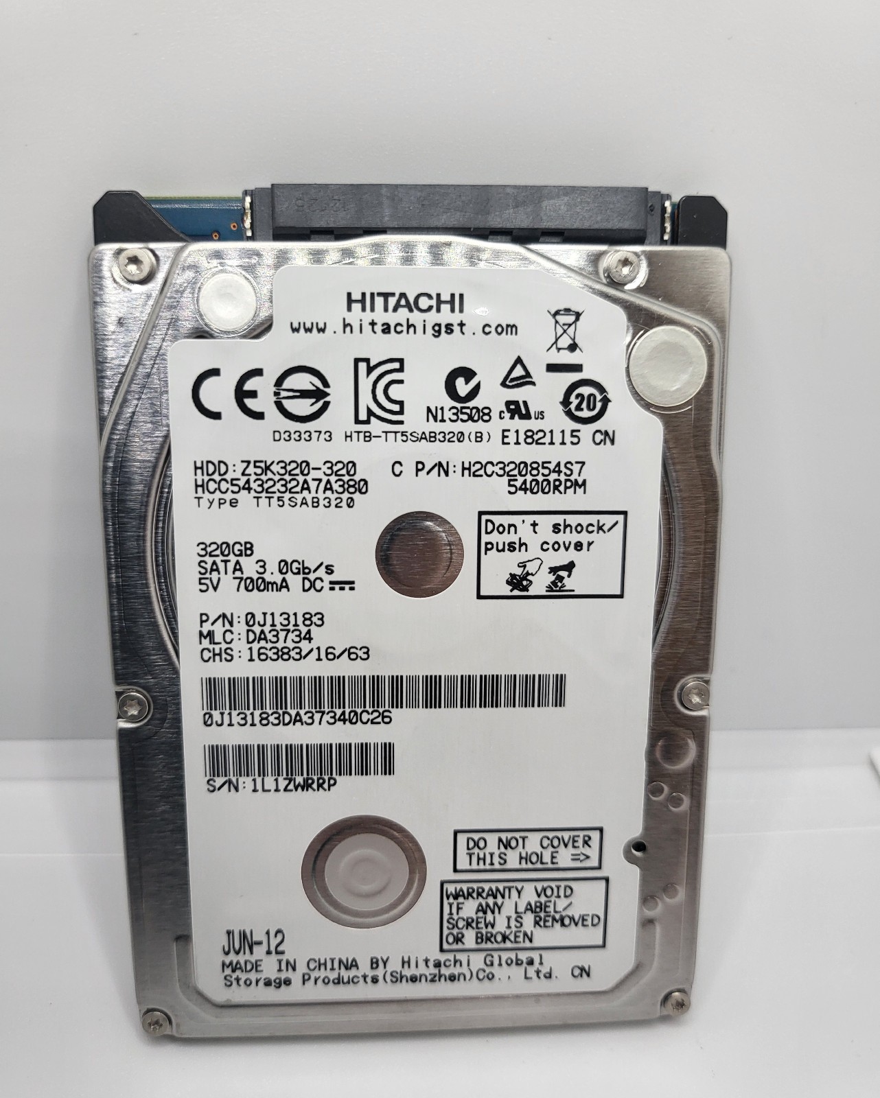 Hitachi 320GB 2.5-inch Hard Drive Z5K320-320 HCC543232A7A380 TEST RESULTS
