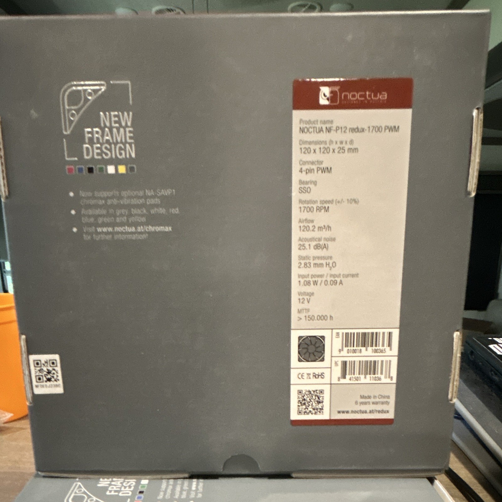 Noctua NF-P12 redux-1700 PWM 120mm Case Fan 1700RPM 4-Pin 12V SSO