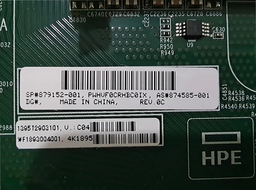 HPE 879152-001  ML350 G10 Systemboard 874585-001