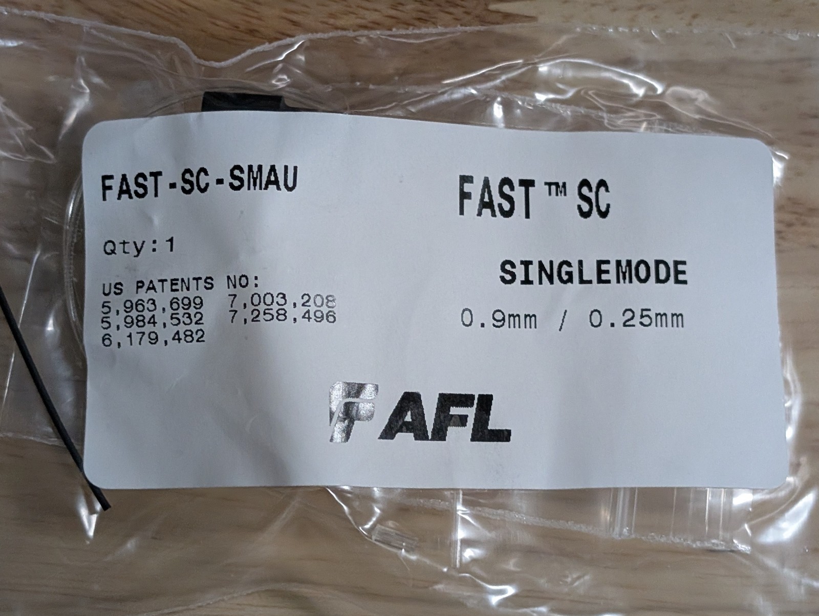 AFL FAST-SC-SMAU FastConnect SC/APC SM Fiber Optic Connectors (QTY 60)