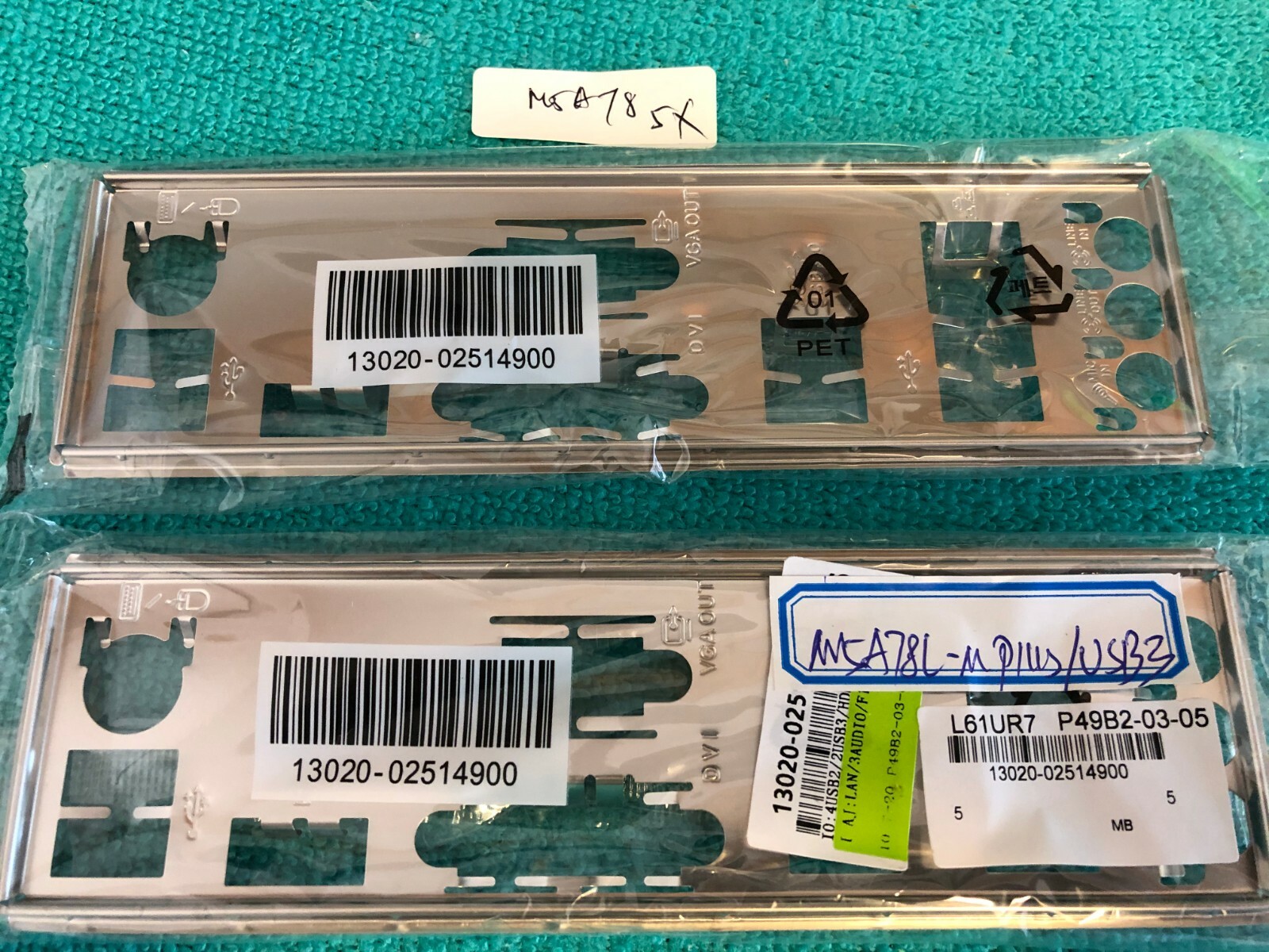 ASUS IO SHIELD for  ASUS  M5A78L M PLUS USB3,M5A78L-M PLUS / USB3 , Original 