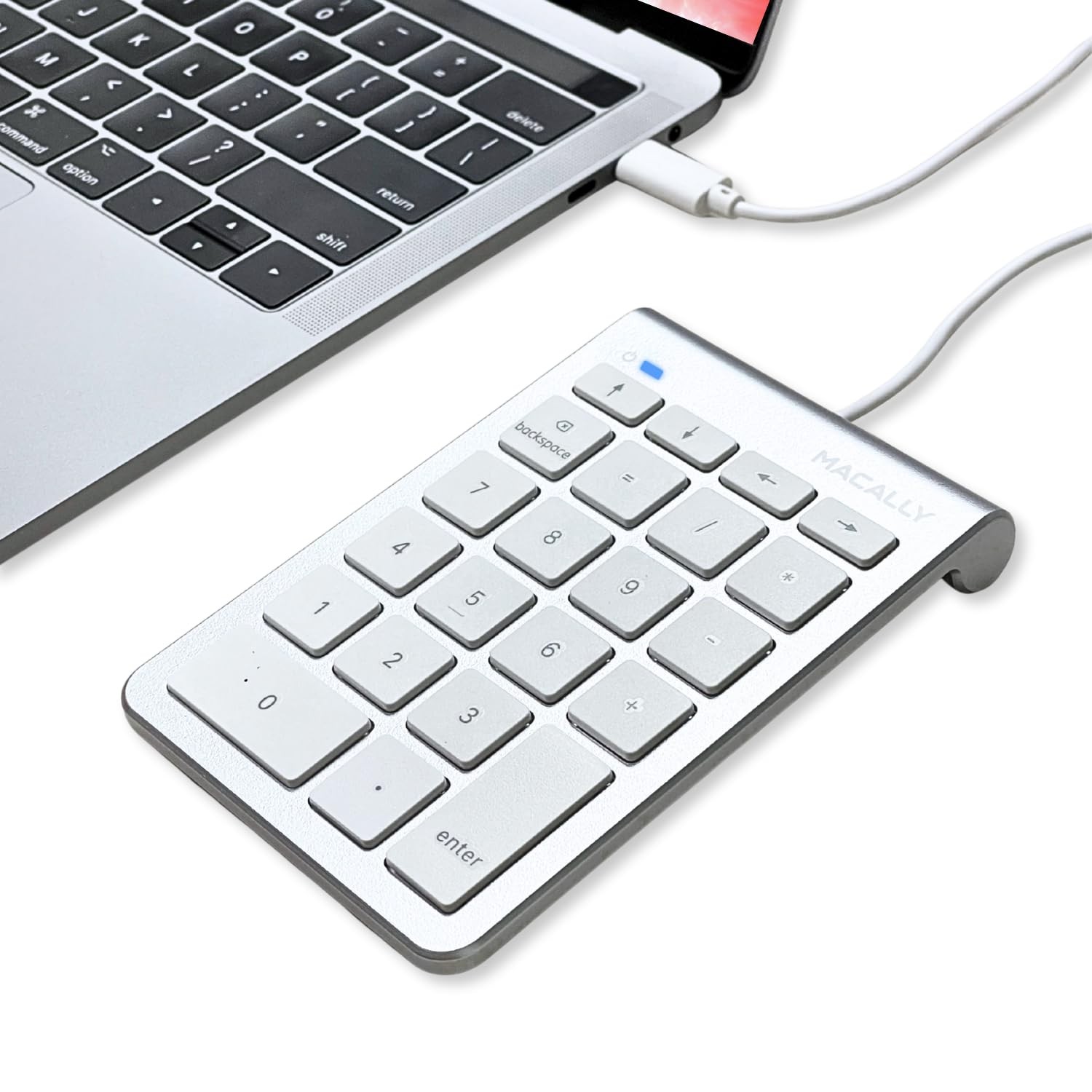 USB C Wired Number Pad for Mac, PC, Laptop - 10 Key Numeric Keypad, 5ft Cable