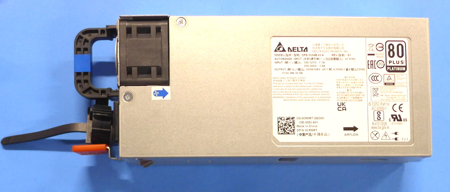 New Genuine Dell 550 Watt Power Supply DPS-550AB-45 REV S4 CRMRT