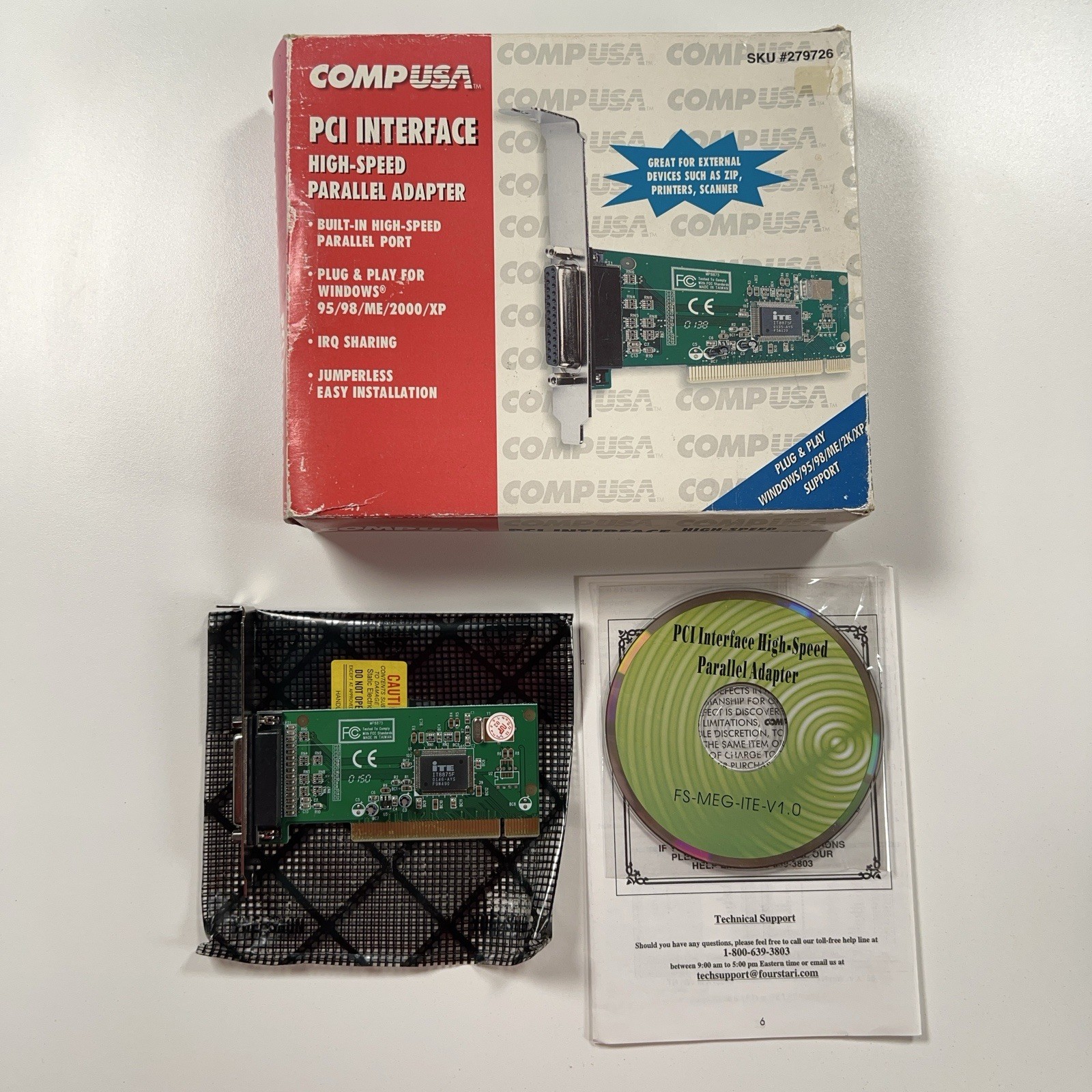 VTG Compusa Fast Parallel I/O High-Speed IEEE 1284 EPP/ECP Parallel Port Adapter