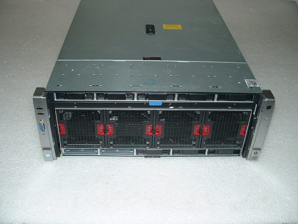 HP 4U DL580 G9 Server 4x Xeon E7-8891v3 2.8Ghz 40 Core 256GB 9x PCIe x16 Rails