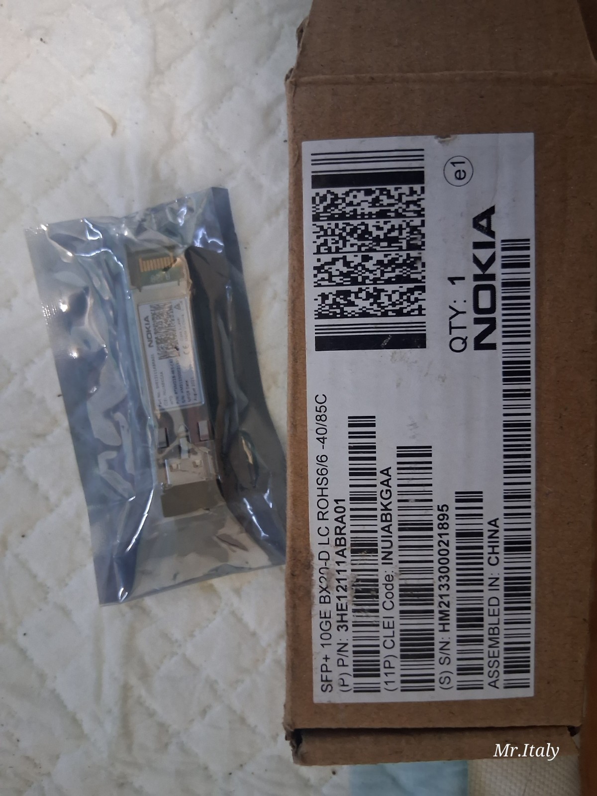Nokia SFP+ 10G BX20-D LC BiDi 20km Transceiver 3HE12111ABRA01 Industrial Temp
