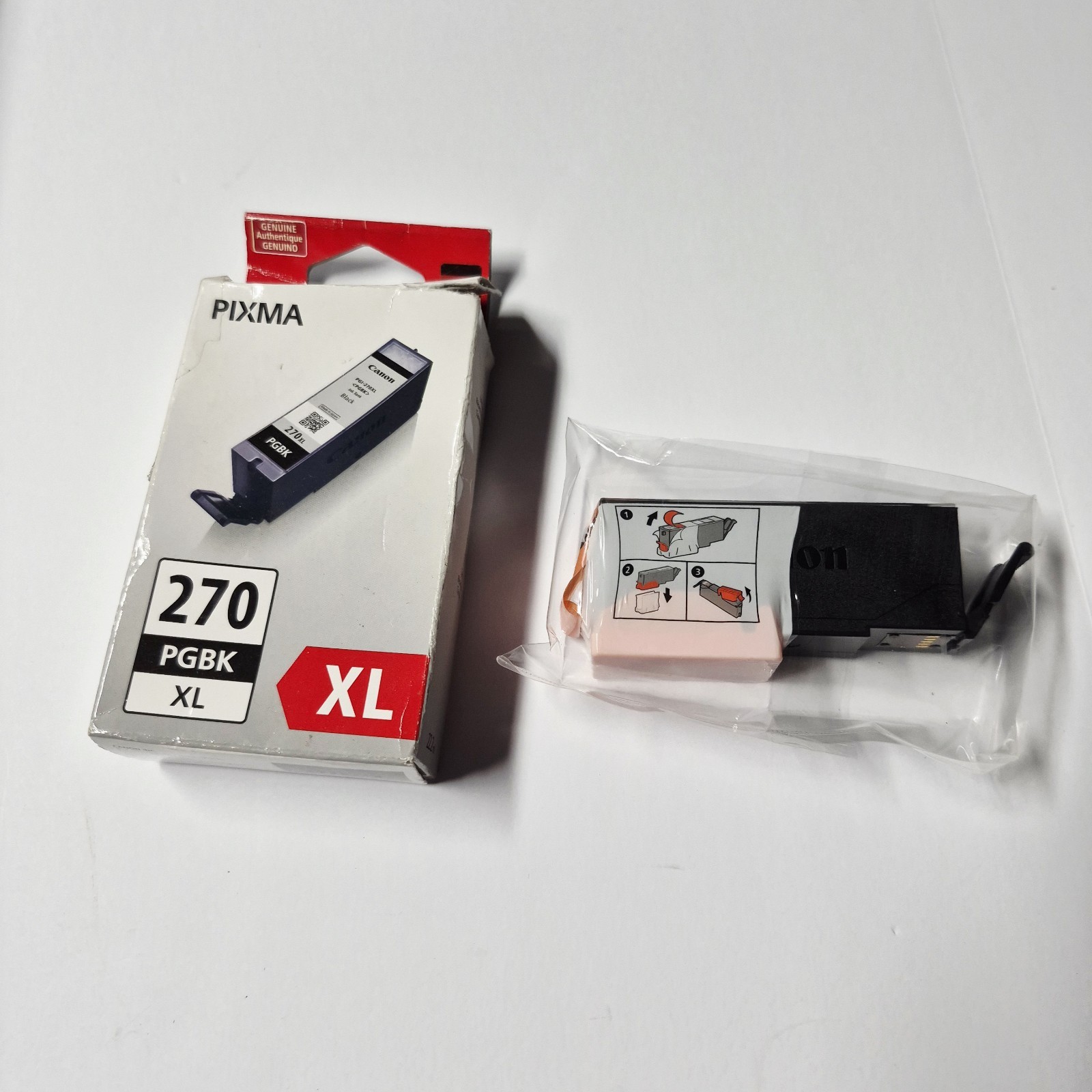 Genuine CANON PGI-270XL PGBK Black HIGH-YIELD Ink Jet Printer Cartridge Open Box