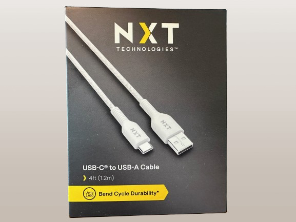 NXT Technologies Technologies 4 Ft. (1.2m) USB-C to USB-A Cable White NX60474