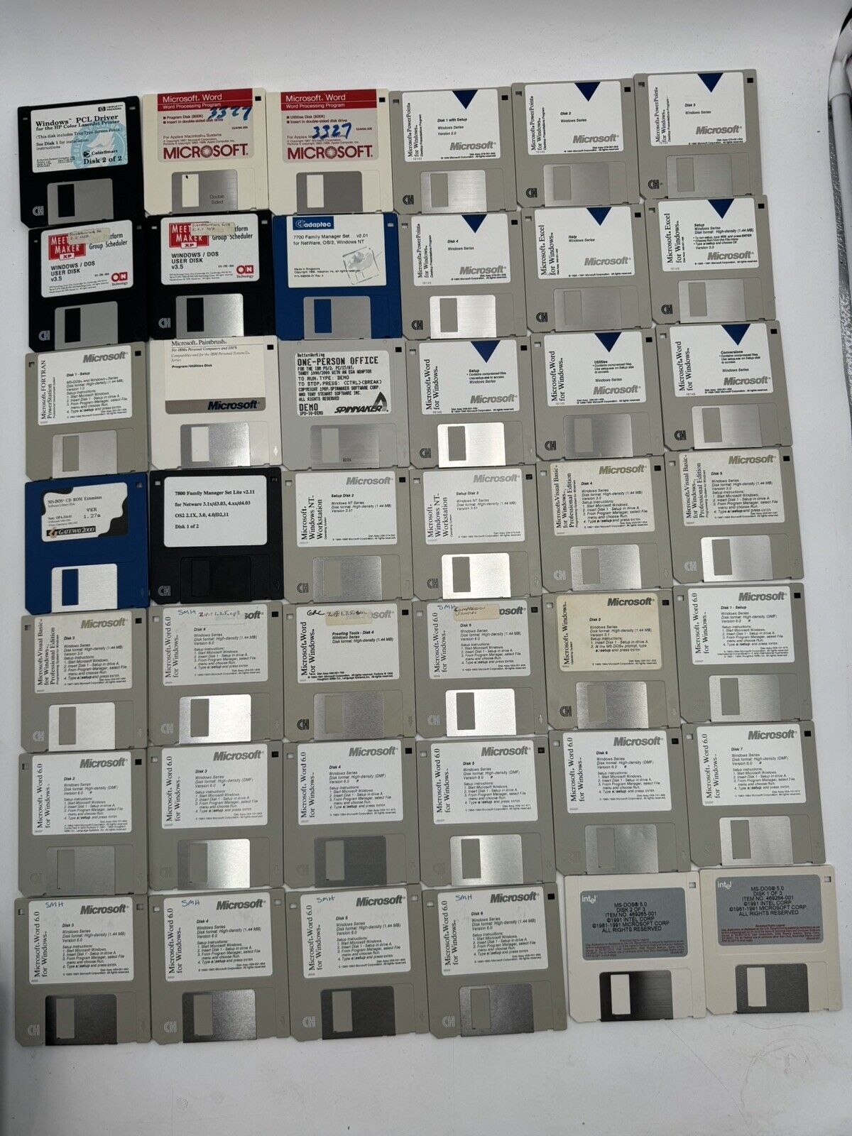 Lot of 50 Vintage 3.5 Floppy Disks Software For Windows