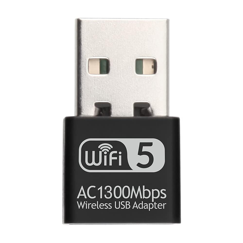 REDLUX 1300Mbps USB WiFi Adapter for PC, AC1300M Dongle 802.11ac Mini Wireless