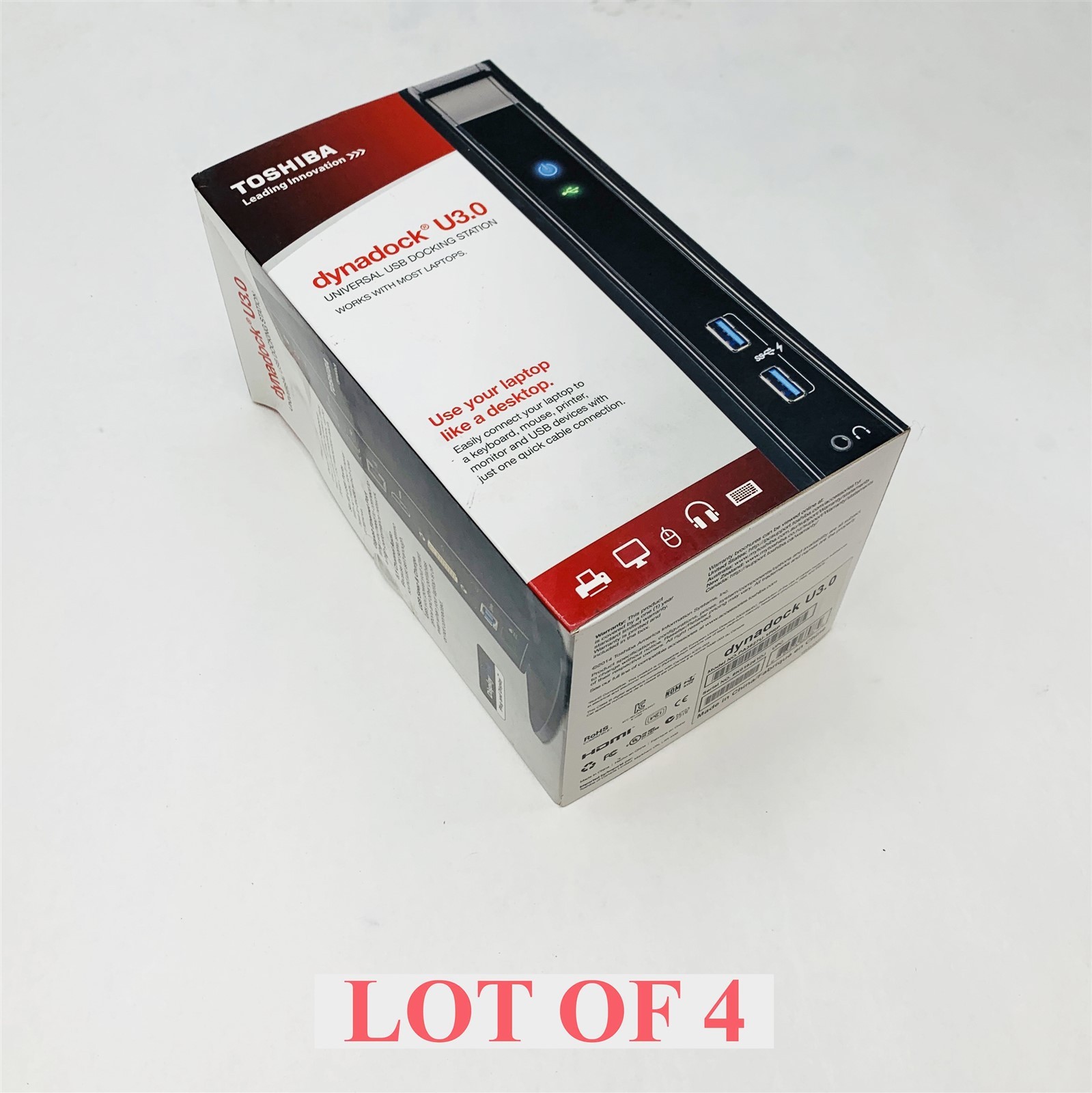 Toshiba dynadock U3.0 Universal USB 3.0 Docking Station PA3927U-1PRP Lot 4 New