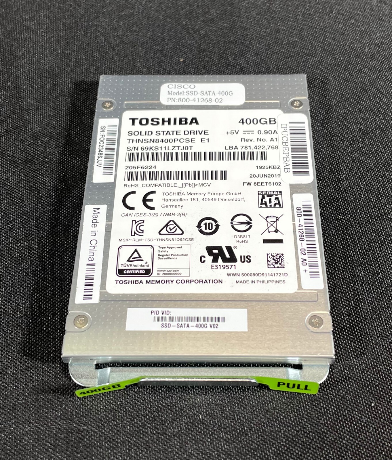 Cisco Toshiba SSD-SATA-400G  400GB Solid State SSD -Same Day Shipping
