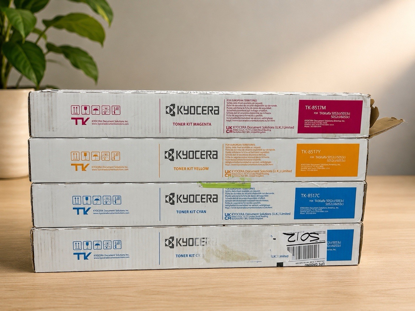 Kyocera Genuine Color Toner Set TK-8517 - TK-8517Y, 2 boxes TK-8517C, TK-8517M