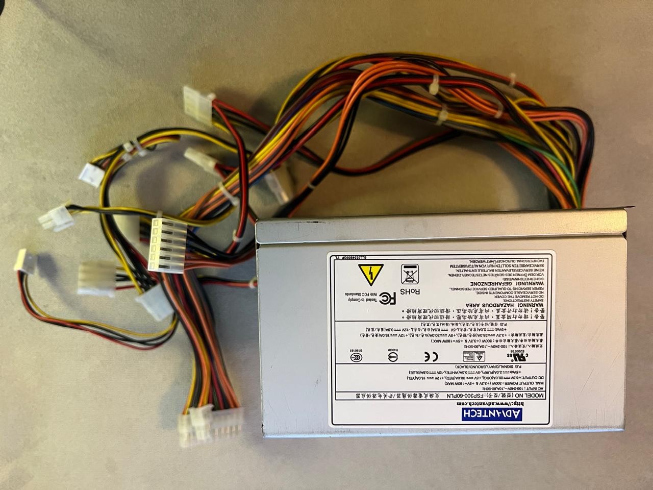 Advantech FSP300-60PLN 300W Desktop Power Supply, USED Advantech FSP300-60PLN 30