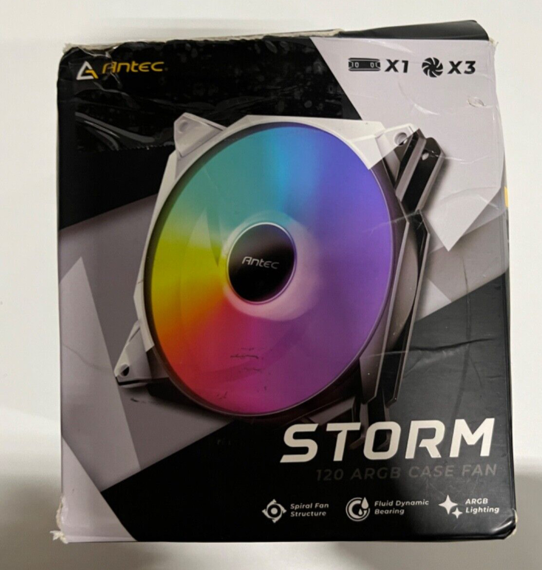 Antec Storm 120mm Case Fan (3-Pack) -White
