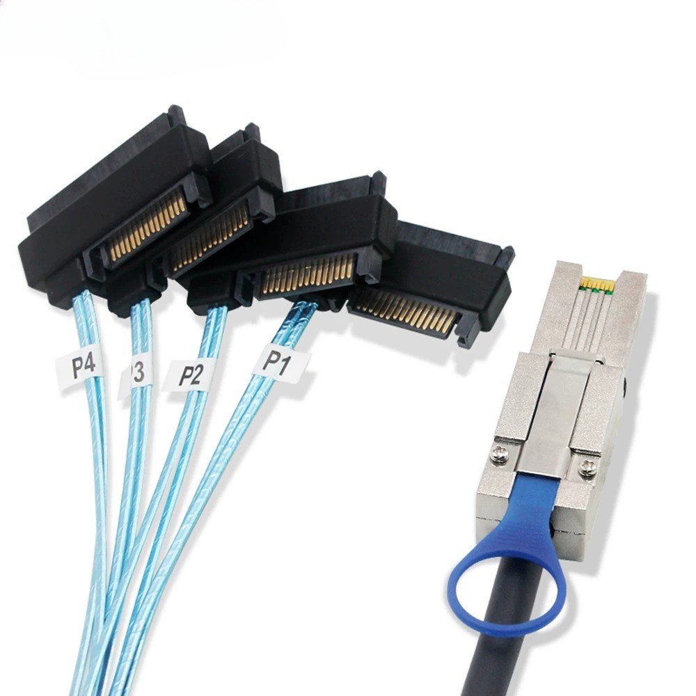 Mini SAS HD SFF-8088 26Pin to 4X SAS 8482 2 in 1 Server High Speed Adapter Cable