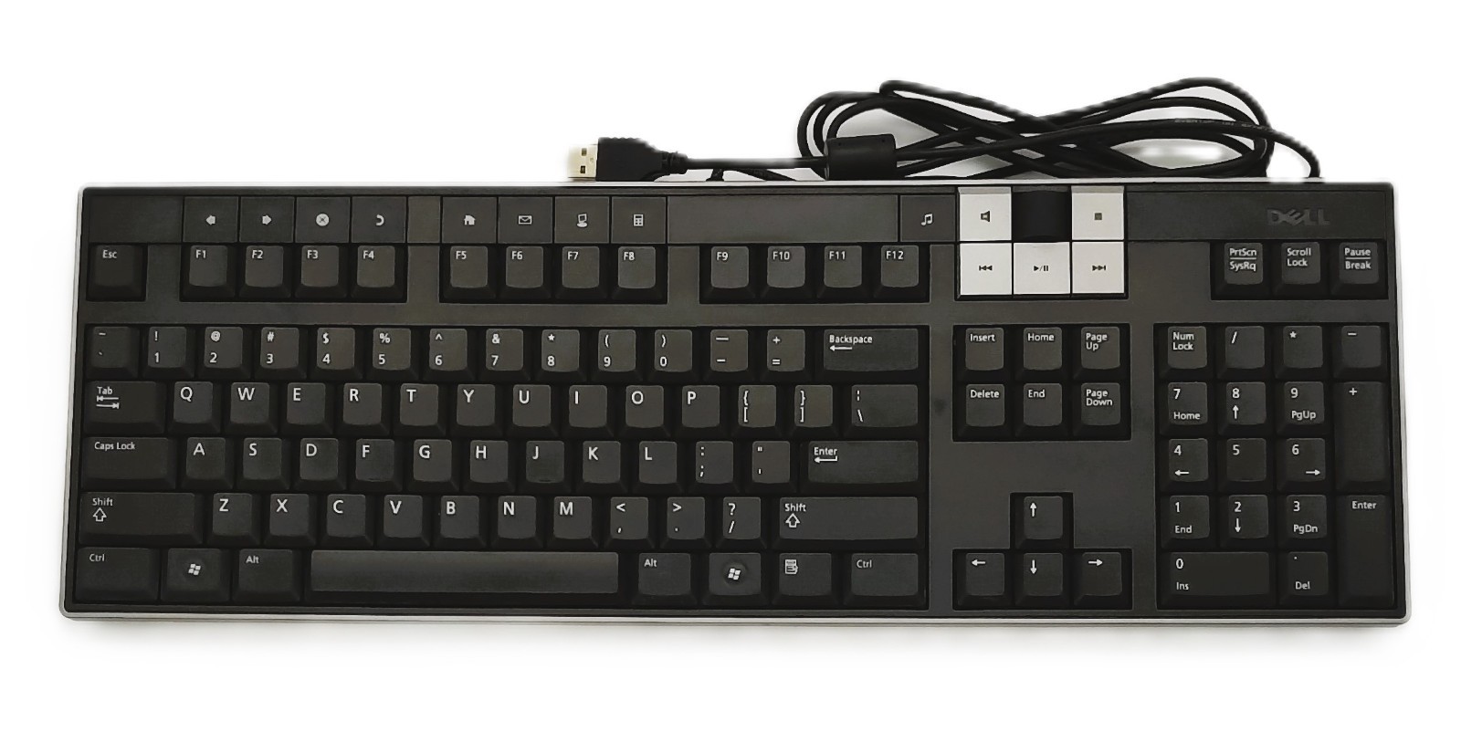 Genuine Dell Y-U0003-DEL5 U473D USB Multimedia Keyboard – Wired, Full-Size
