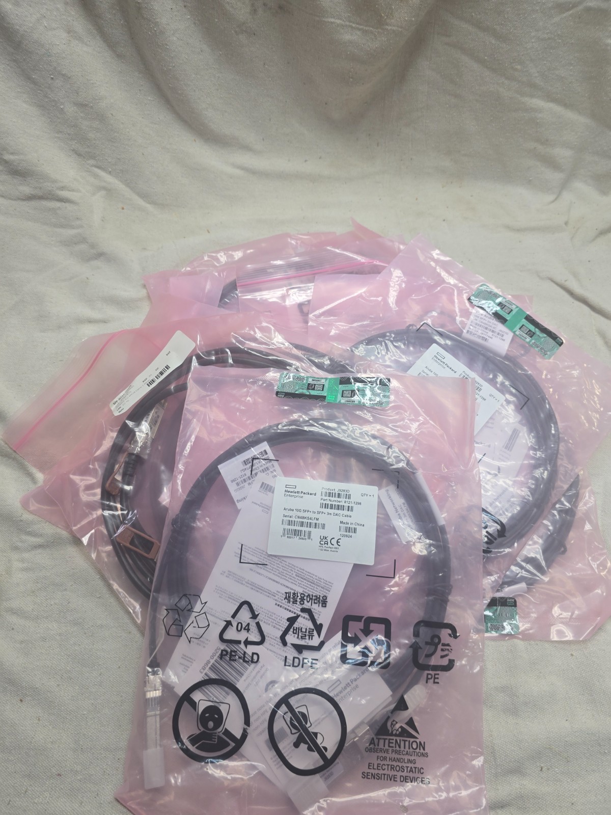 J9283D I Genuine HPE Aruba 10G SFP+ to SFP+ 3m DAC Cable 8121-1298 BRAND NEW