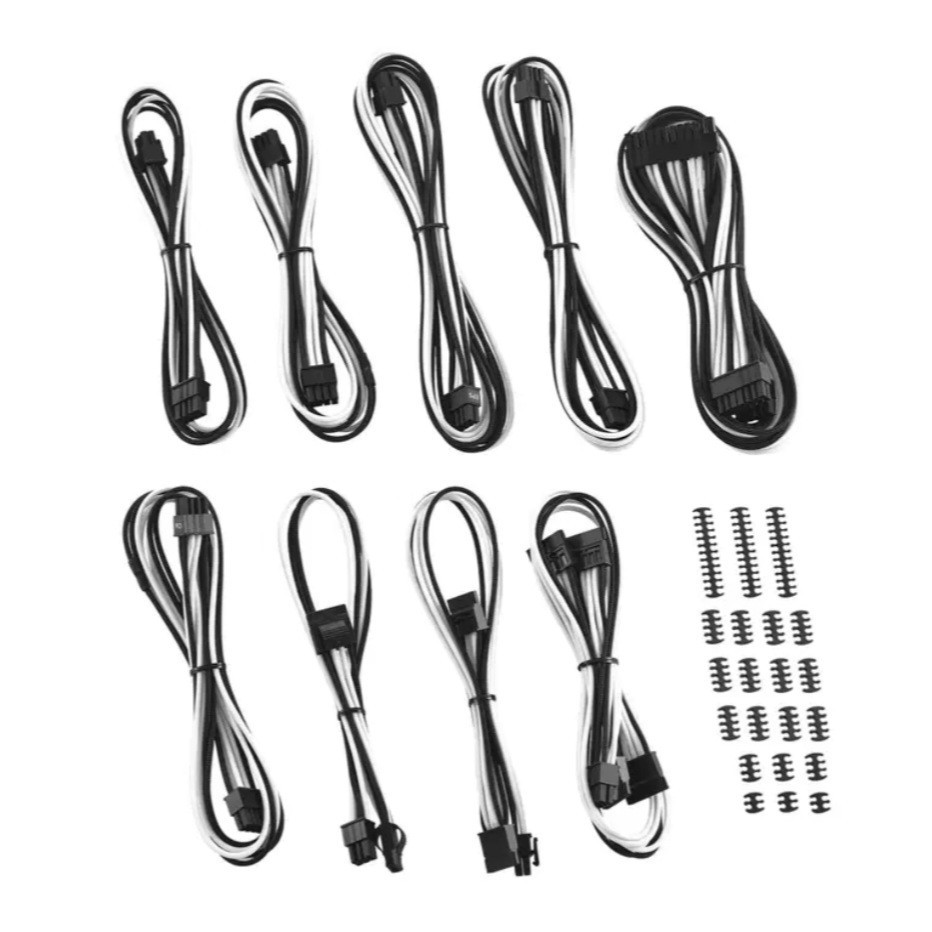 CableMod RT-Series ModMesh Classic Cable Kit For ASUS & Seasonic - Black / White