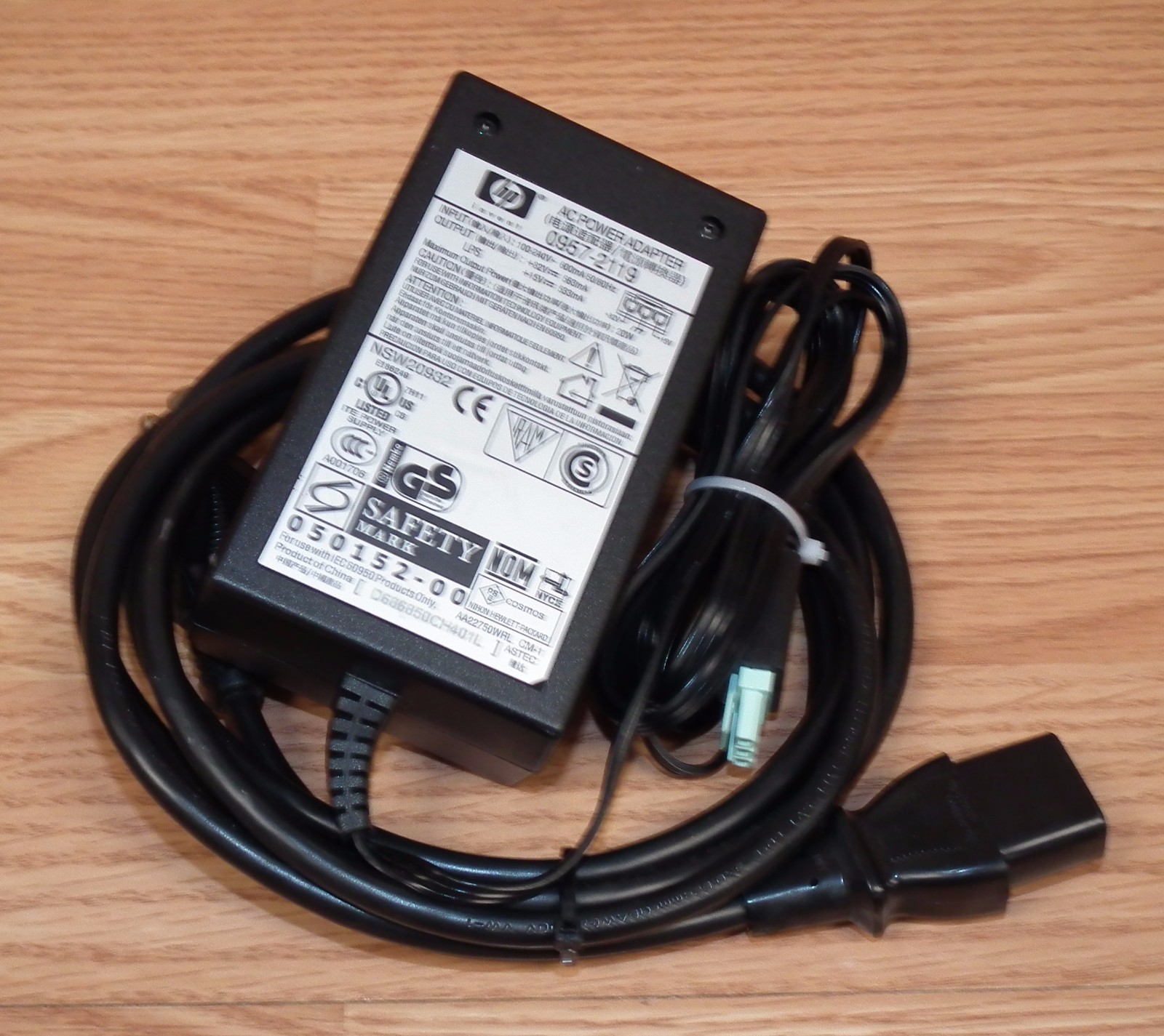HP (0957-2119) 100-240V 50/60Hz 32V Printer AC Power Adapter Power Supply