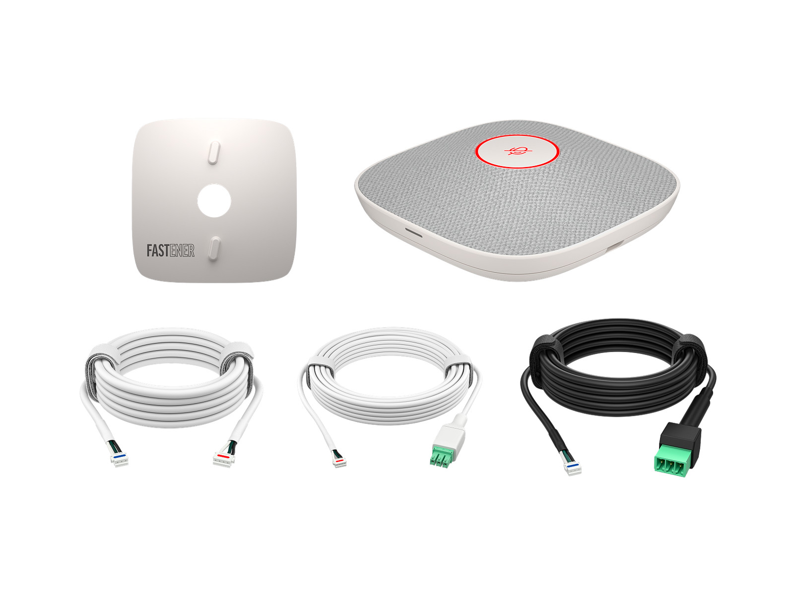 HP Poly Studio A2 White Table Microphone w/ Mounting Plate I/O cables