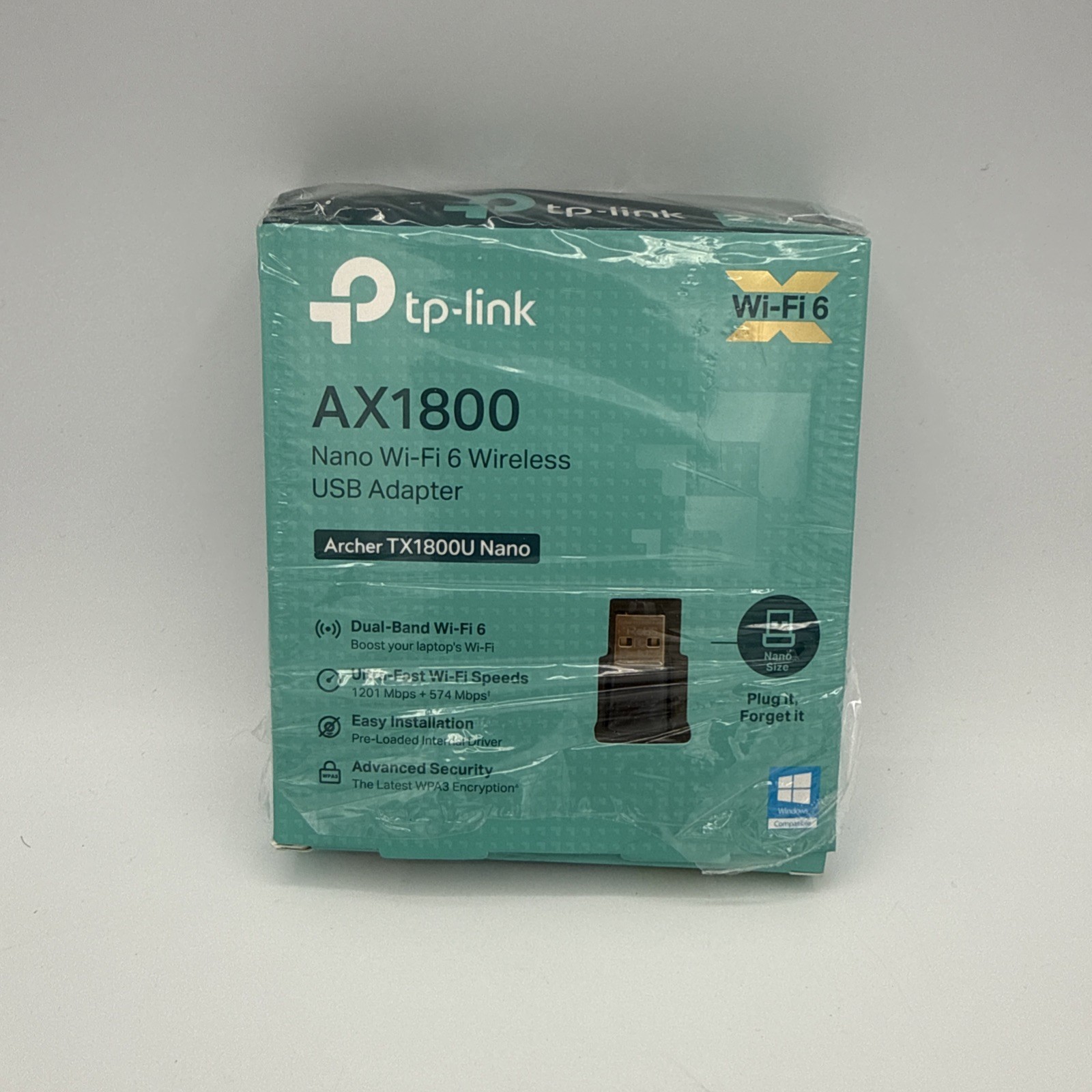 TP-Link Archer TX20U Nano AX1800 WiFi 6 USB Adapter Dual Band WPA3 Windows 11 10