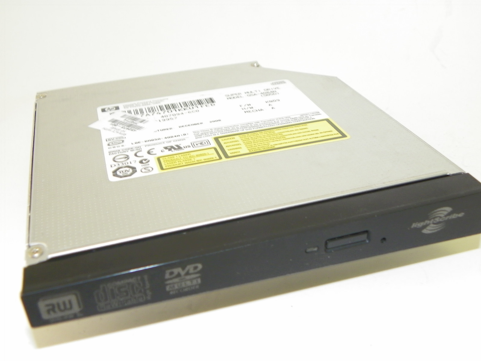 GSA-4084N Super DVD+/-RW LightScribe HP dv2000 dv6000 dv9000 Drive 432973-001 