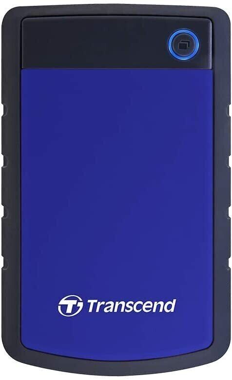 Transcend 4TB StoreJet 25H3 USB 3.1 Portable Hard Drive (Blue) Shock Protection