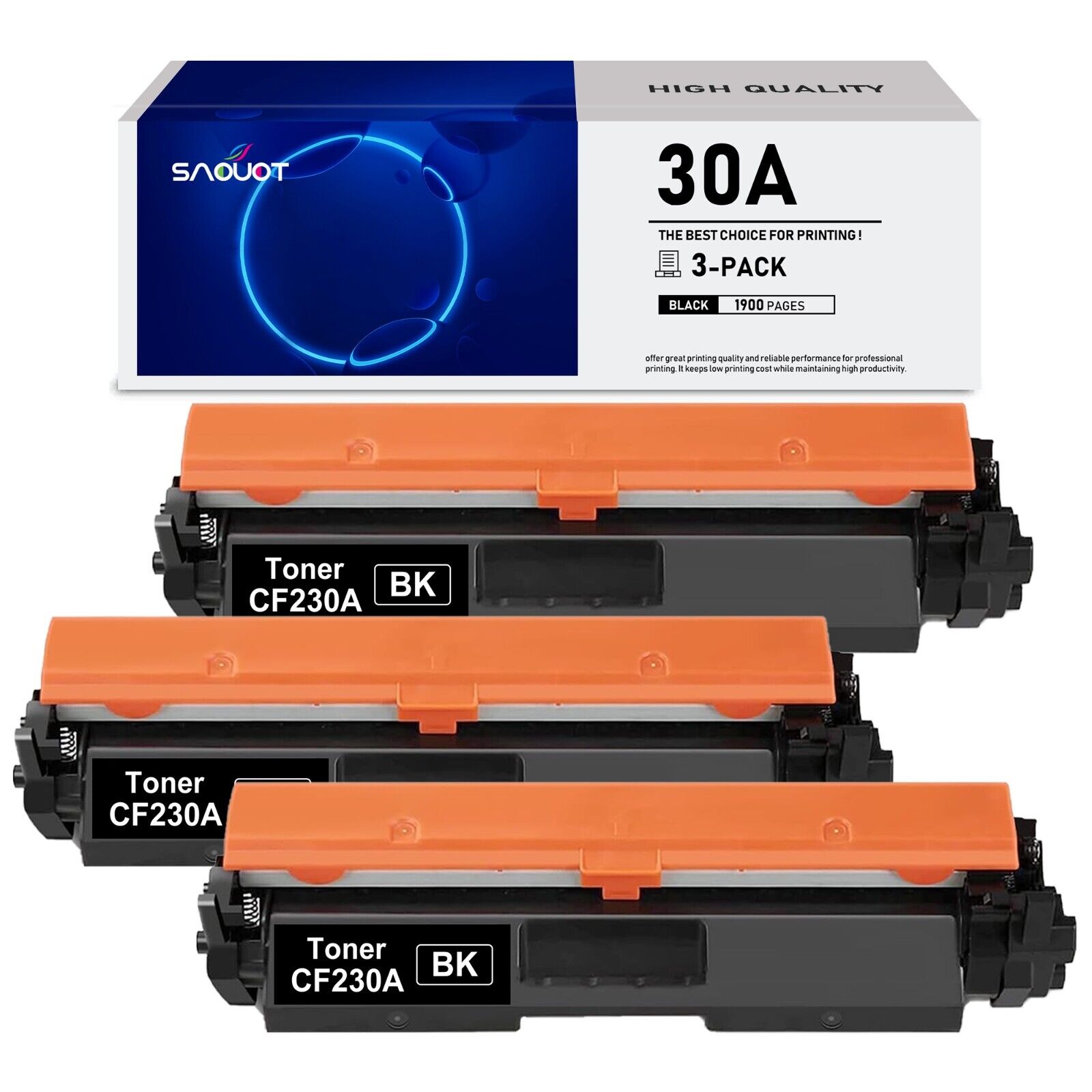 30A|CF230A Toner Cartridge Replacement for HP Pro MFP M227fdw M203dw M203dn