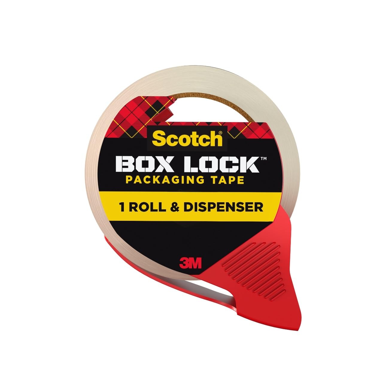 Scotch Box Lock Packing Tape 1.88 x 54.6yd 1 Roll Transparent 3950-RD-12GC