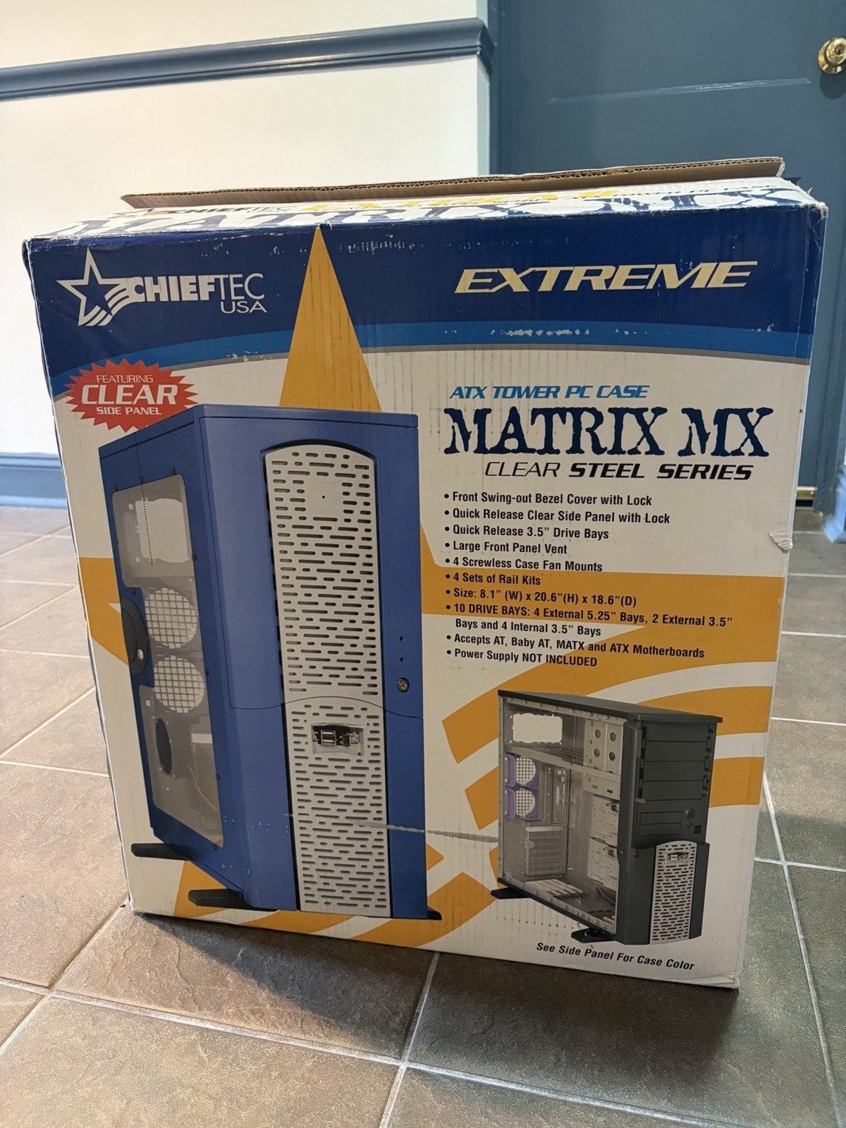 Chieftec Matrix MX ATX Tower Case Black Steel, Side Window, USB, 4x5.25