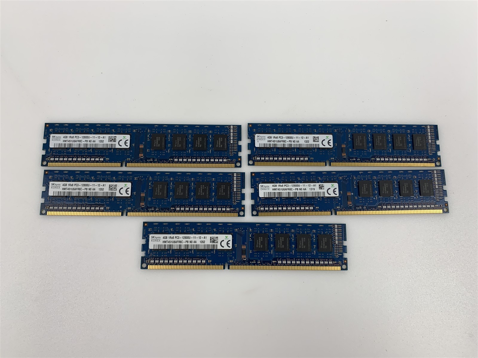 SK Hynix 20GB (5x4GB) PC3-12800U HMT451U6AFR8C Desktop RAM