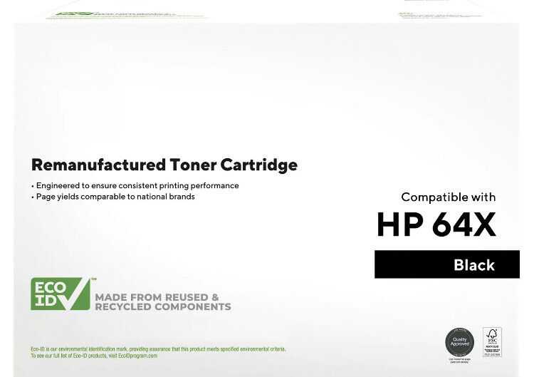 Black High Yield Toner Cartridge Replacement for HP 64x