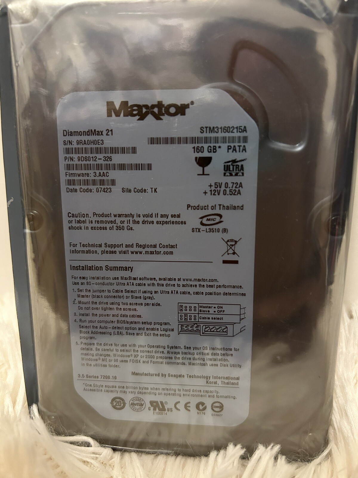 Maxtor 160GB PATA Brand New Sealed