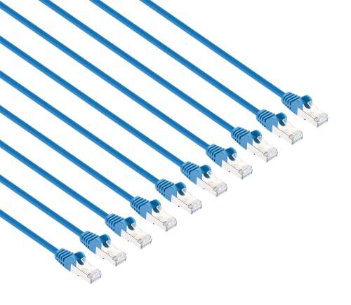 Slim Cat8 Ethernet Network Patch Cable – 10-Pack - 40Gbps & 2000MHz Snagless ...