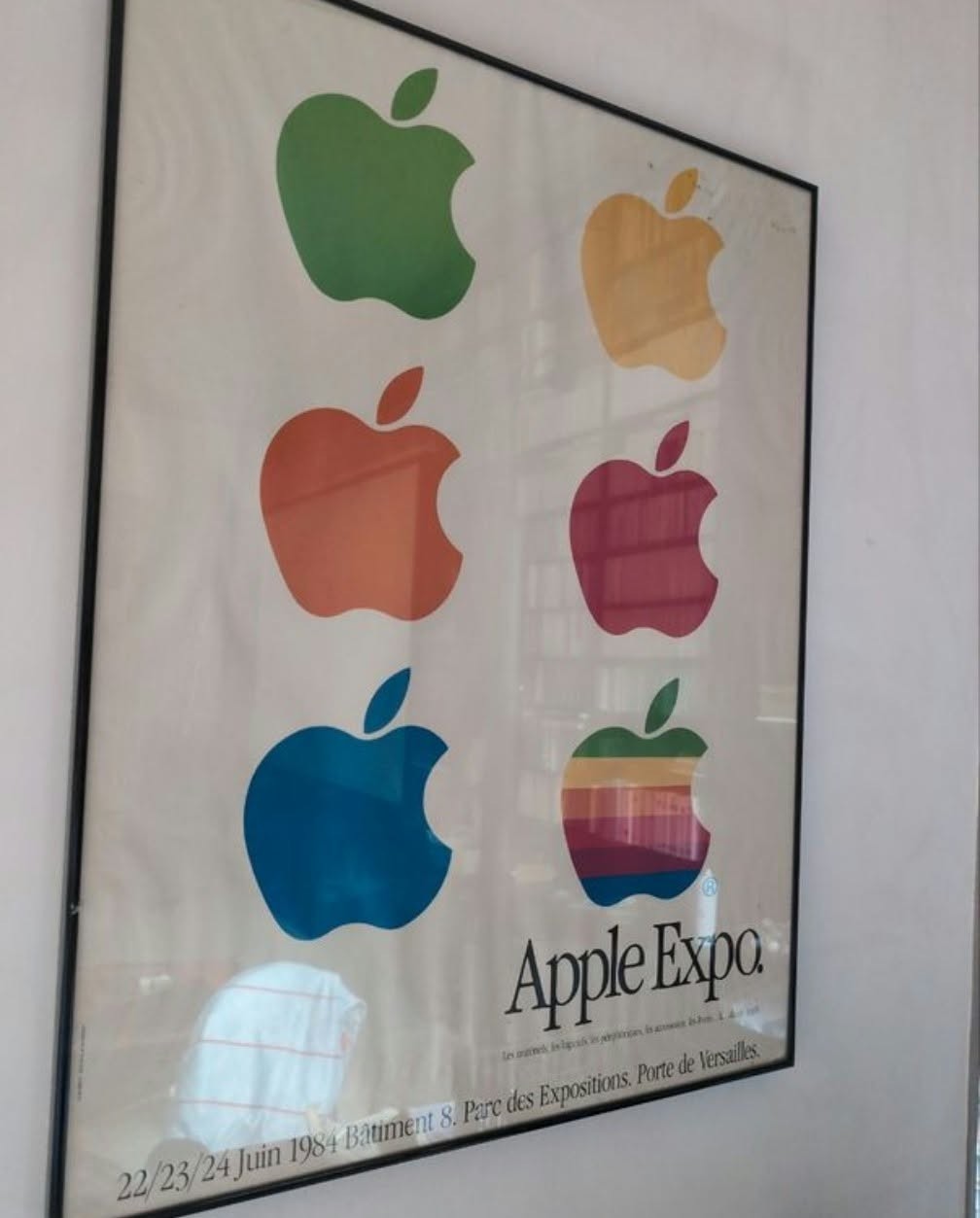 Paris Apple expo 1984 poster signed by Steve Wozniak