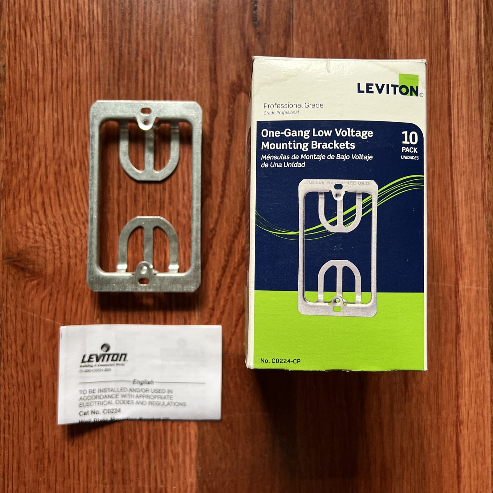 Leviton C0224-CP ONE-Gang Low Voltage Mounting Brackets (Qty: 10 - Lot Deal)