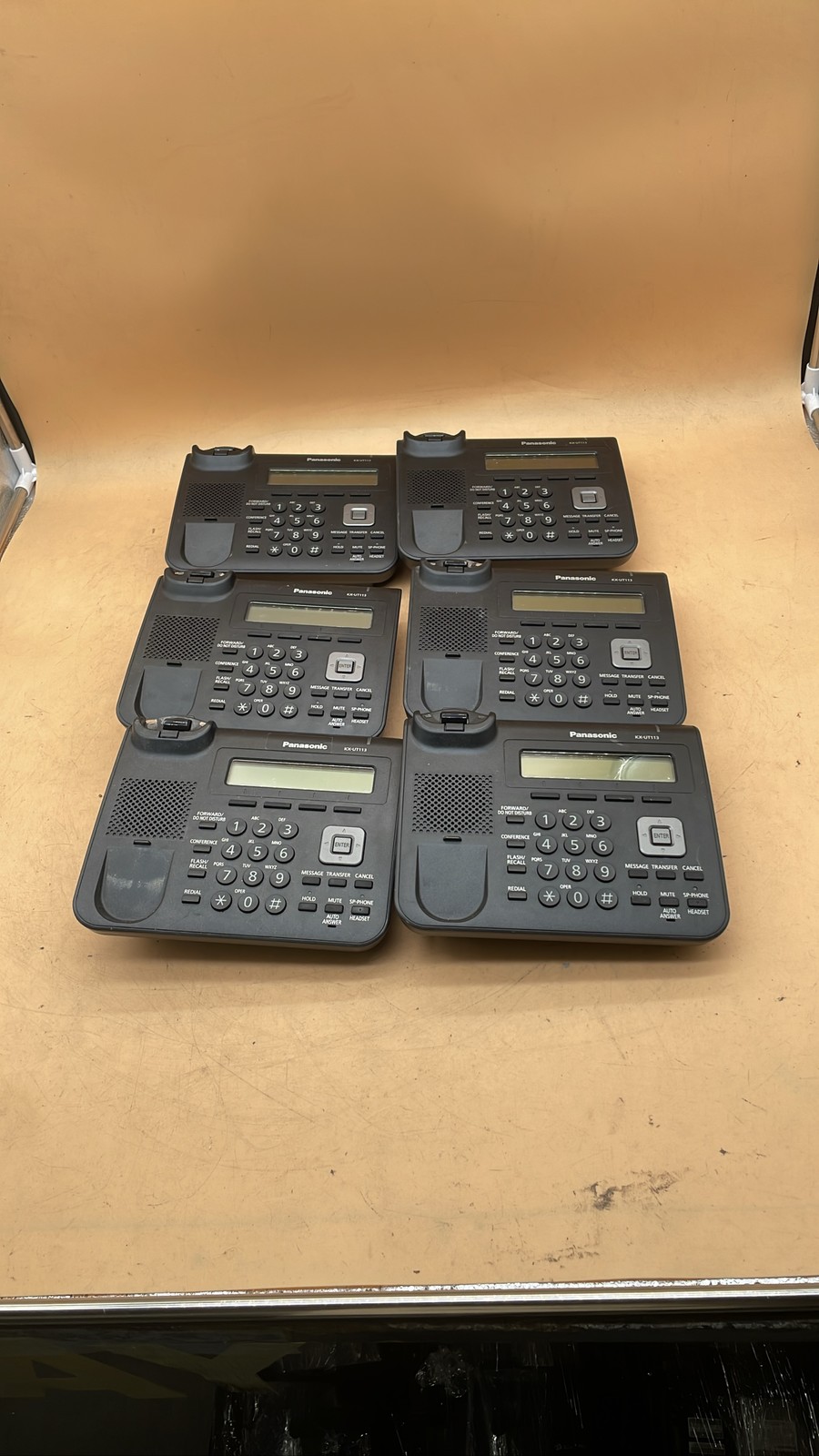Panasonic KX-UT113-B Entry-Level SIP IP Desktop Phone Base Unit Only Lot of 6