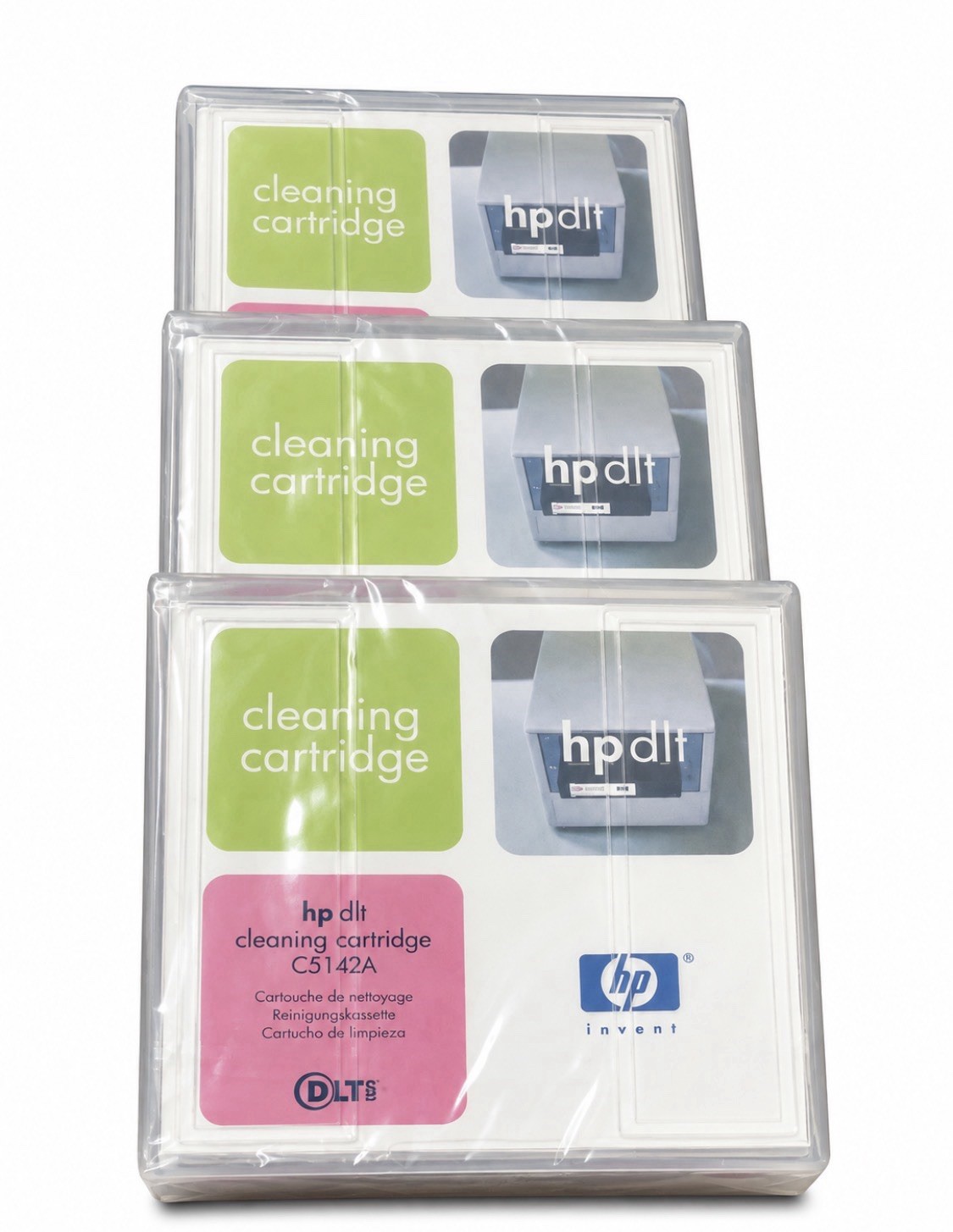 3x HP C5142A DLT VS Cleaning Cartridge - NEW